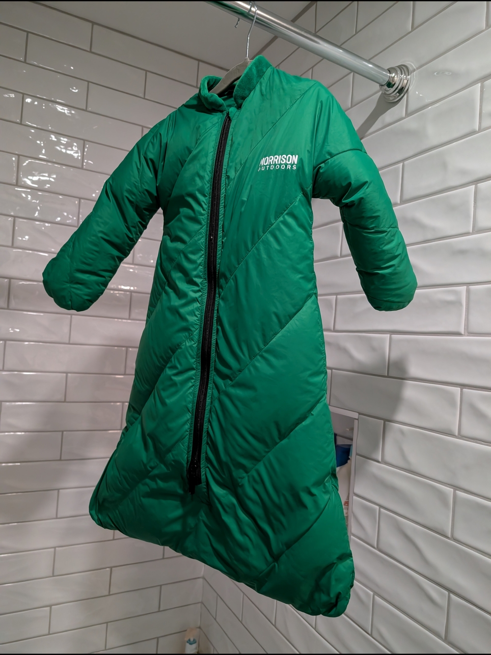 Kids' Emerald Green Puffer Snowsuit